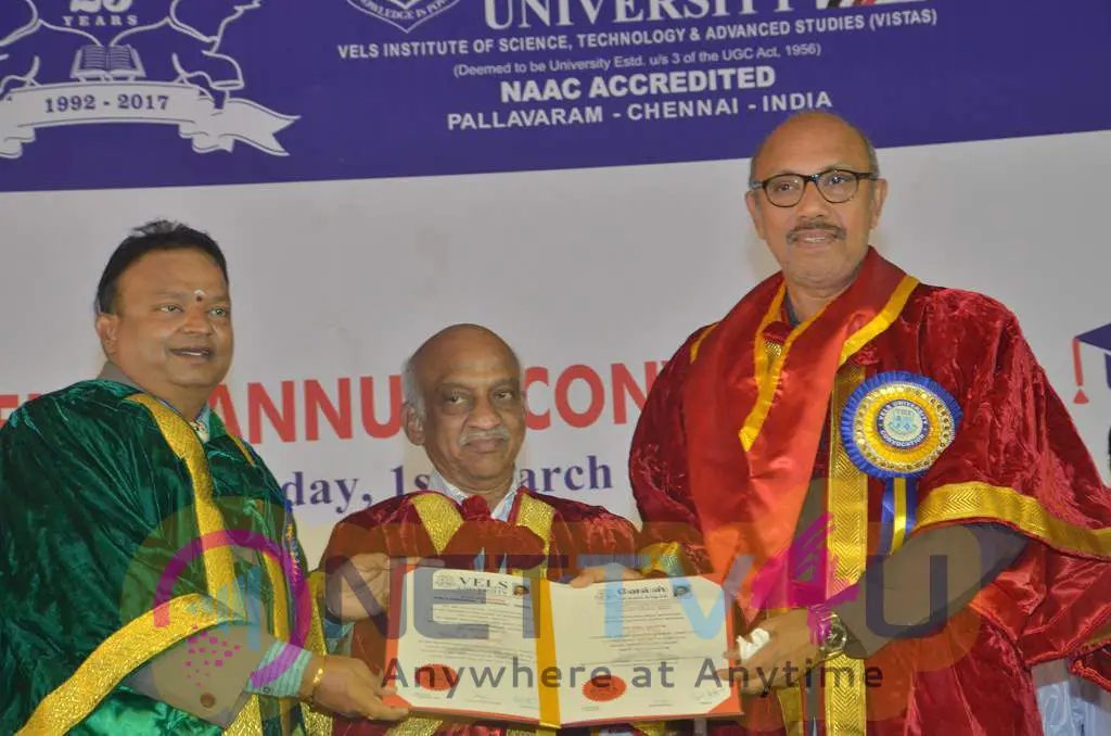 Actor Sathyaraj Receives Doctorate From Vels University Cute Photos Tamil Gallery