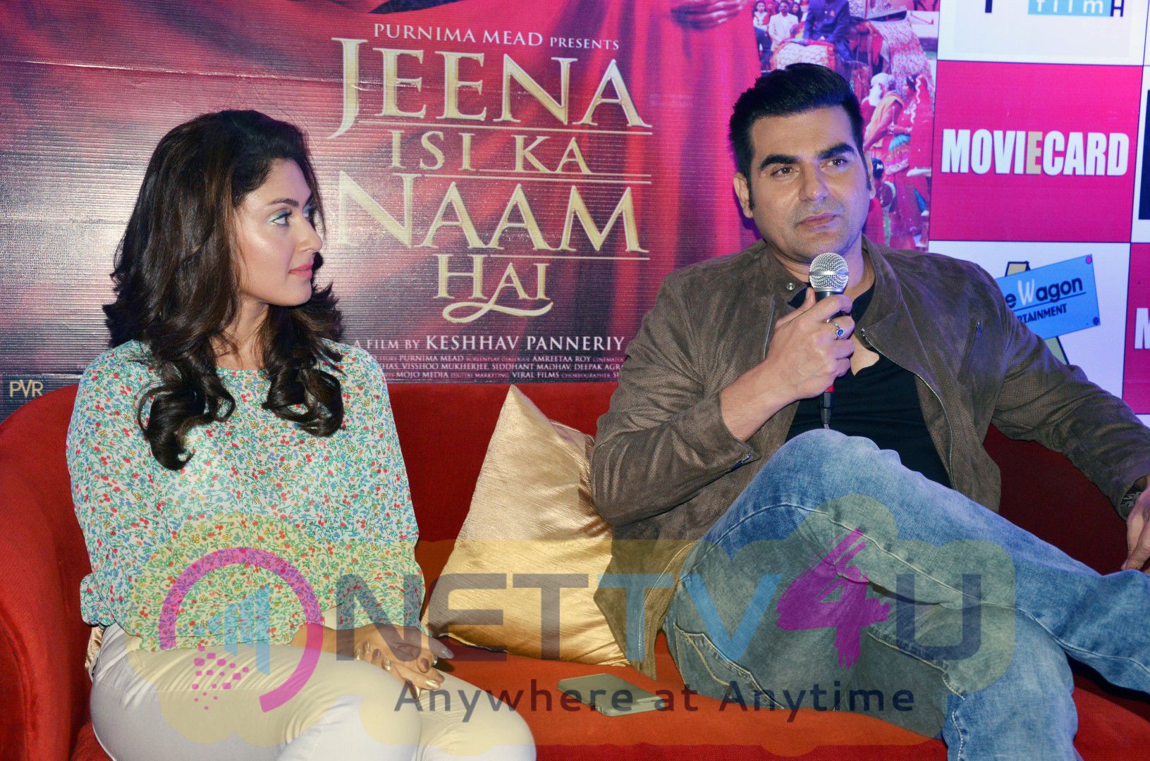 Arbaaz And Manjari Promoted Their Film Jeena Isi Ka Naam Hai At Carnival Cinemas Rave Moti Mall In Kanpur Stills Hindi Gallery