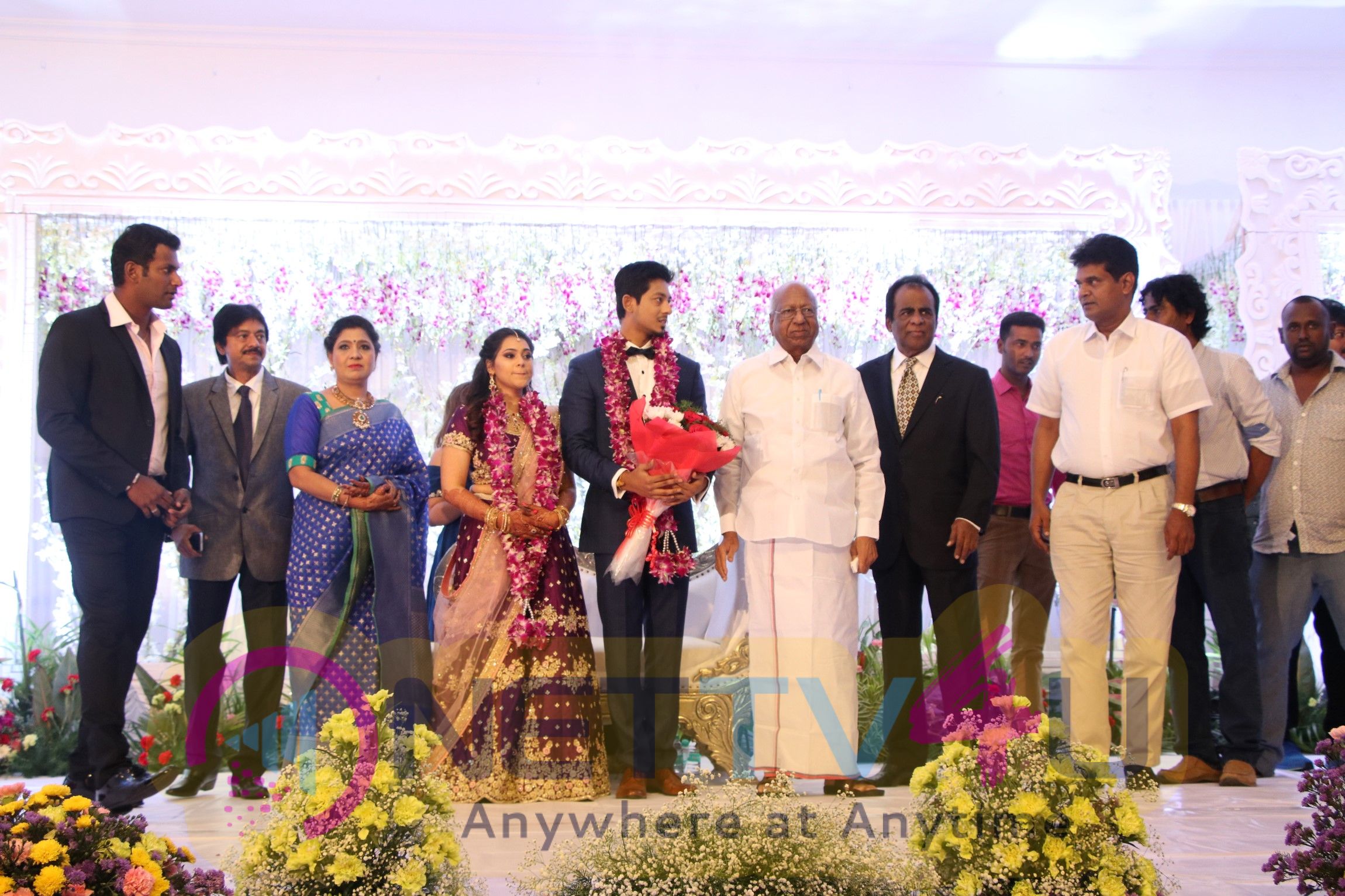 TFPC President, SIAA General Secretary Vishal 's Sister Aishwarya Reception Photos Tamil Gallery