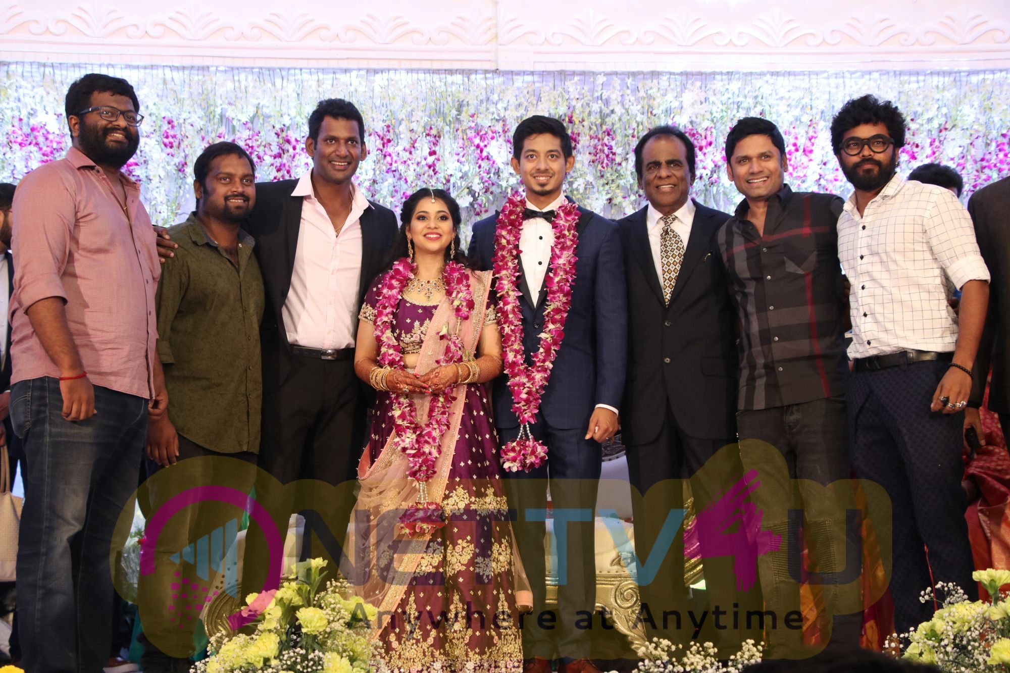 TFPC President, SIAA General Secretary Vishal 's Sister Aishwarya Reception Photos Tamil Gallery