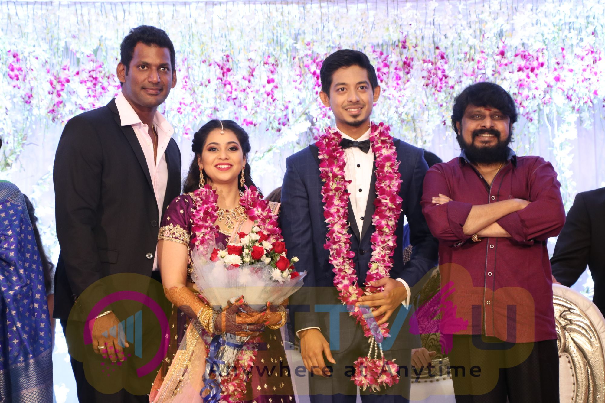 TFPC President, SIAA General Secretary Vishal 's Sister Aishwarya Reception Photos Tamil Gallery