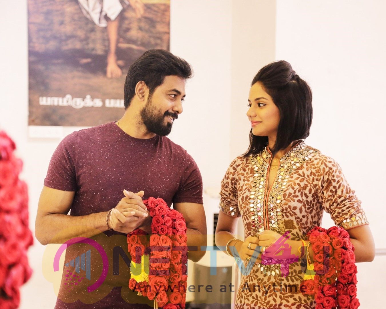 Aari And Aishwarya Dutta New Movie Pooja Pics Tamil Gallery
