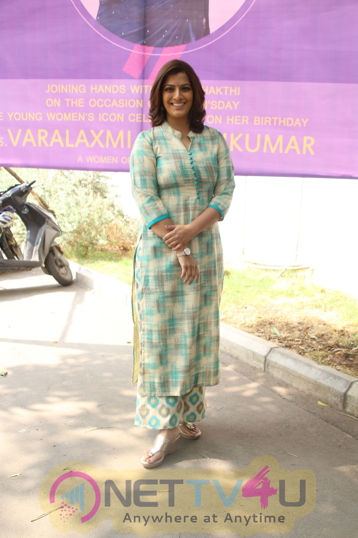 Actress Varalaxmi Sarathkumar At DG Vaishnav College Event Images Tamil Gallery
