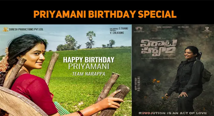 First Looks From Narappa And Virata Parvam – Priyamani Birthday Special