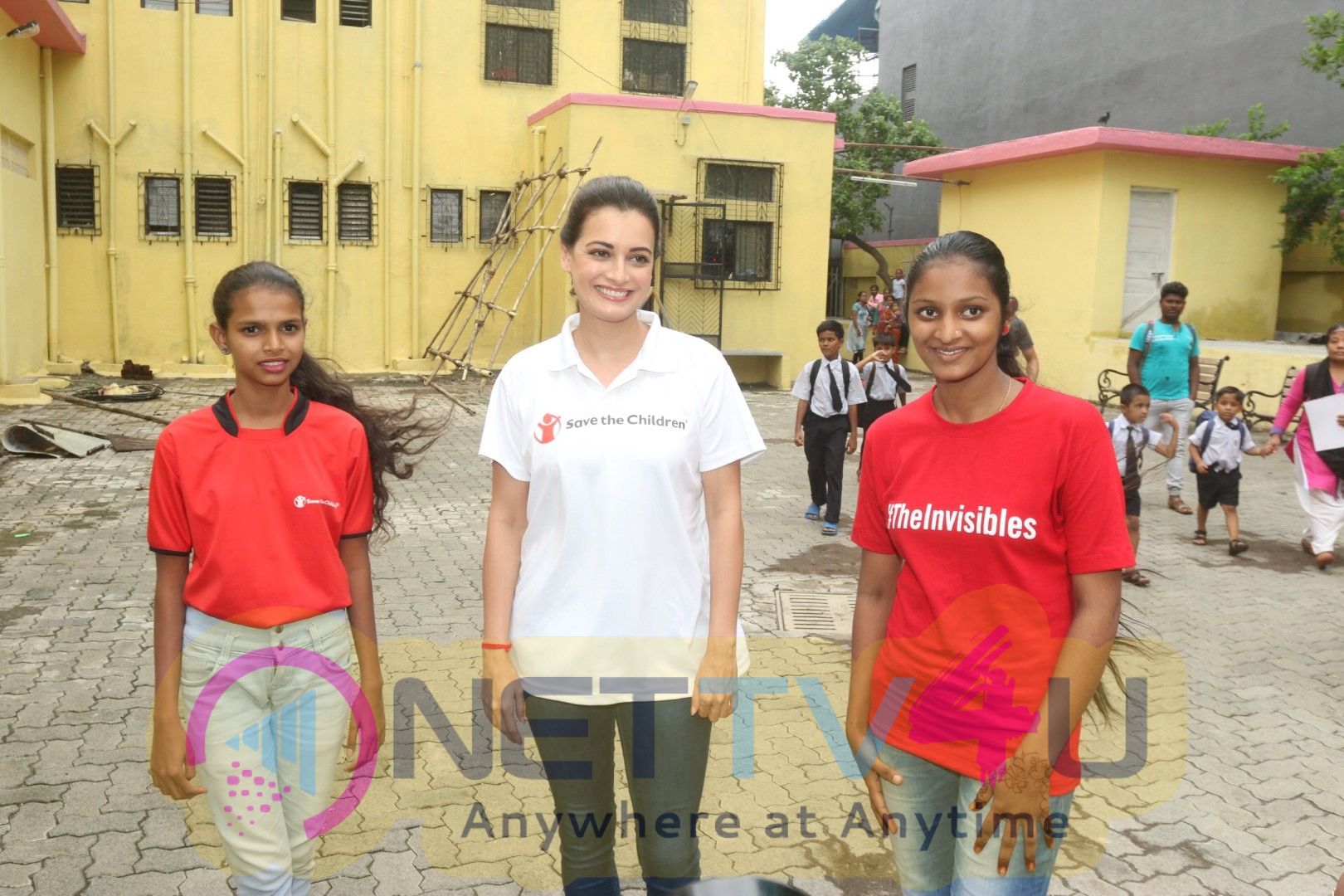 Dia Mirza Spotted At The Felicitation Of Child Champions At  Gilder Lane Municipal School In Mumbai Best Images Hindi Gallery