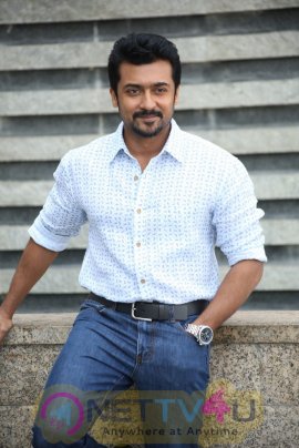 Six Pack Actor Suriya S Stylish Stills At S3 Interview | Suriya ...