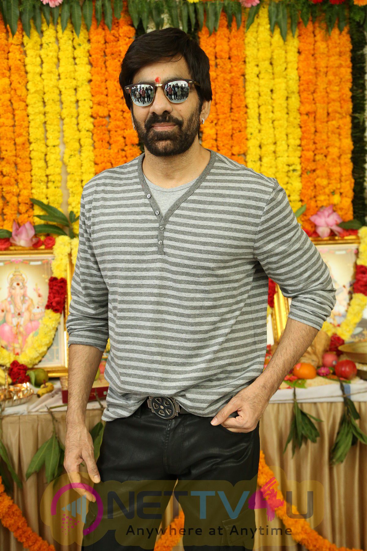 Vibrant Photos Of Ravi Teja's Raja The Great Movie Pooja Ceremony Telugu Gallery