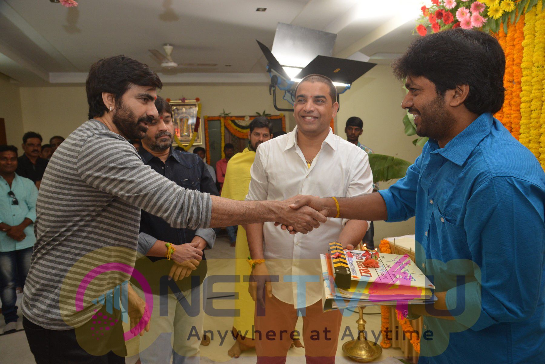 Vibrant Photos Of Ravi Teja's Raja The Great Movie Pooja Ceremony Telugu Gallery