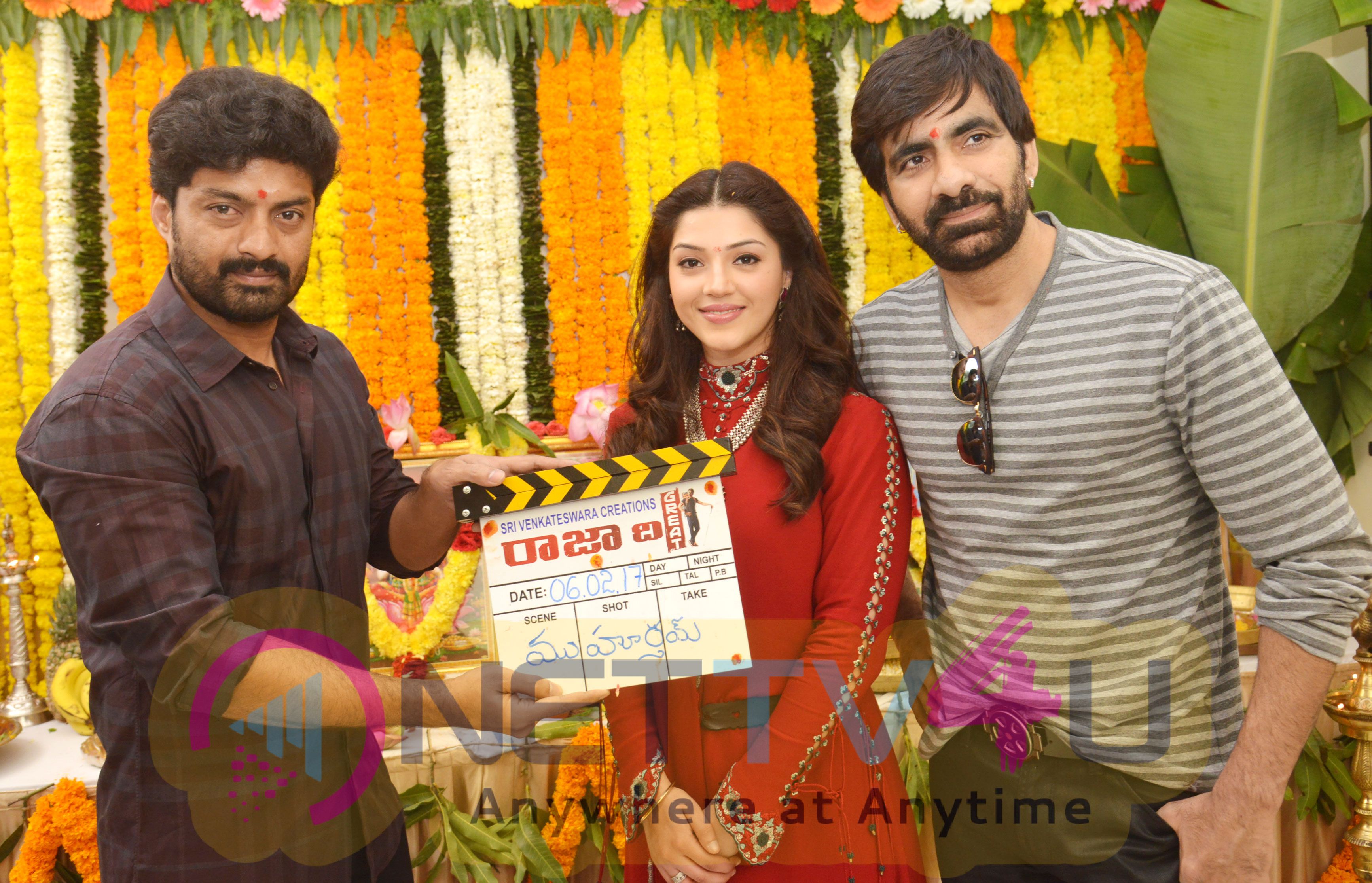 Vibrant Photos Of Ravi Teja's Raja The Great Movie Pooja Ceremony Telugu Gallery