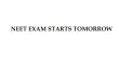 NEET Exams Start Tomorrow! Tamil News