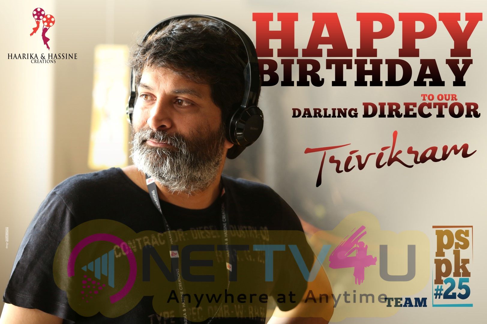 PSPK25 Director Trivikram Birthday Designs Poster Telugu Gallery