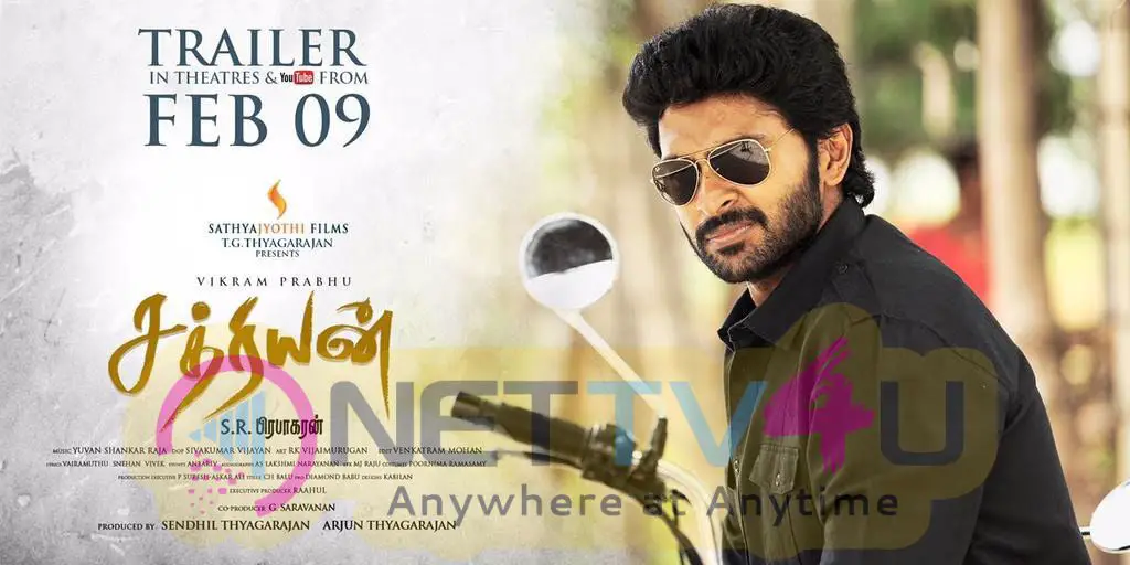 Actor Vikram Prabhu 's Sathriyan Trailer Will Be Released On February 9th Poster Tamil Gallery