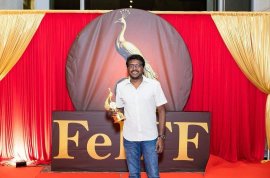 Director Mari Selvaraj Honored At FeTNA International Film Festival (FeIFF) For Vazhai Tamil Gallery