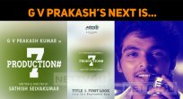 GV Prakash Kumar Signs His Next!