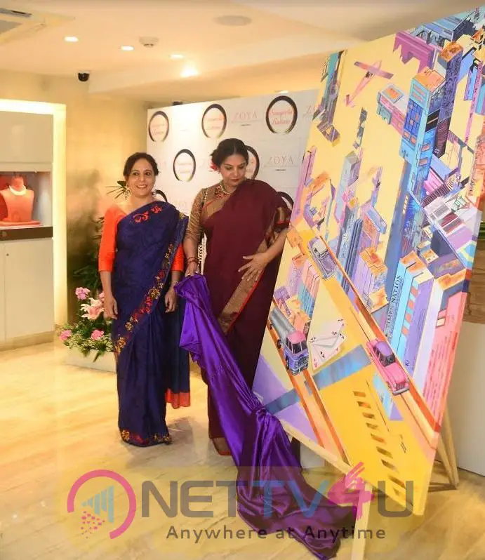 Shabana Azmi Unveiled Paintings Stories Unlimited By Artist Sangeeta Babani In Association With ZOYA Hindi Gallery
