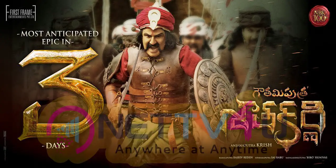 Gautamiputra Satakarni Movie 3 Days To Go Poster Telugu Gallery