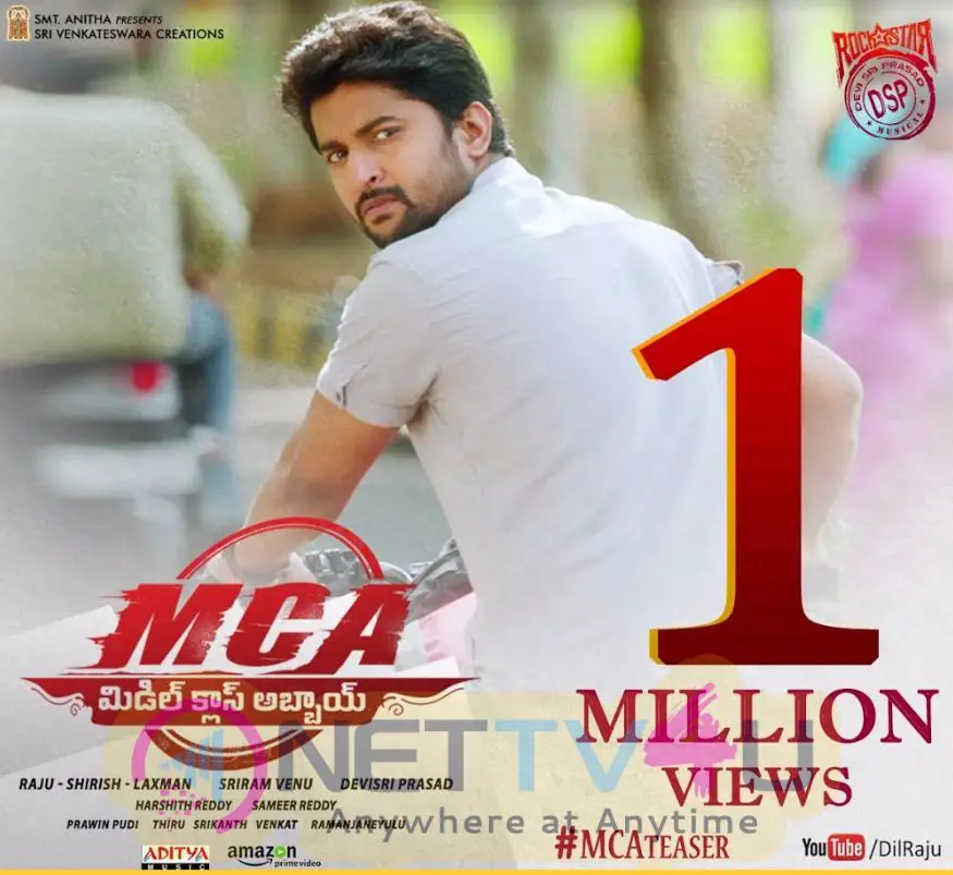 MCA Movie Teaser 1 Million Views Poster r Telugu Gallery