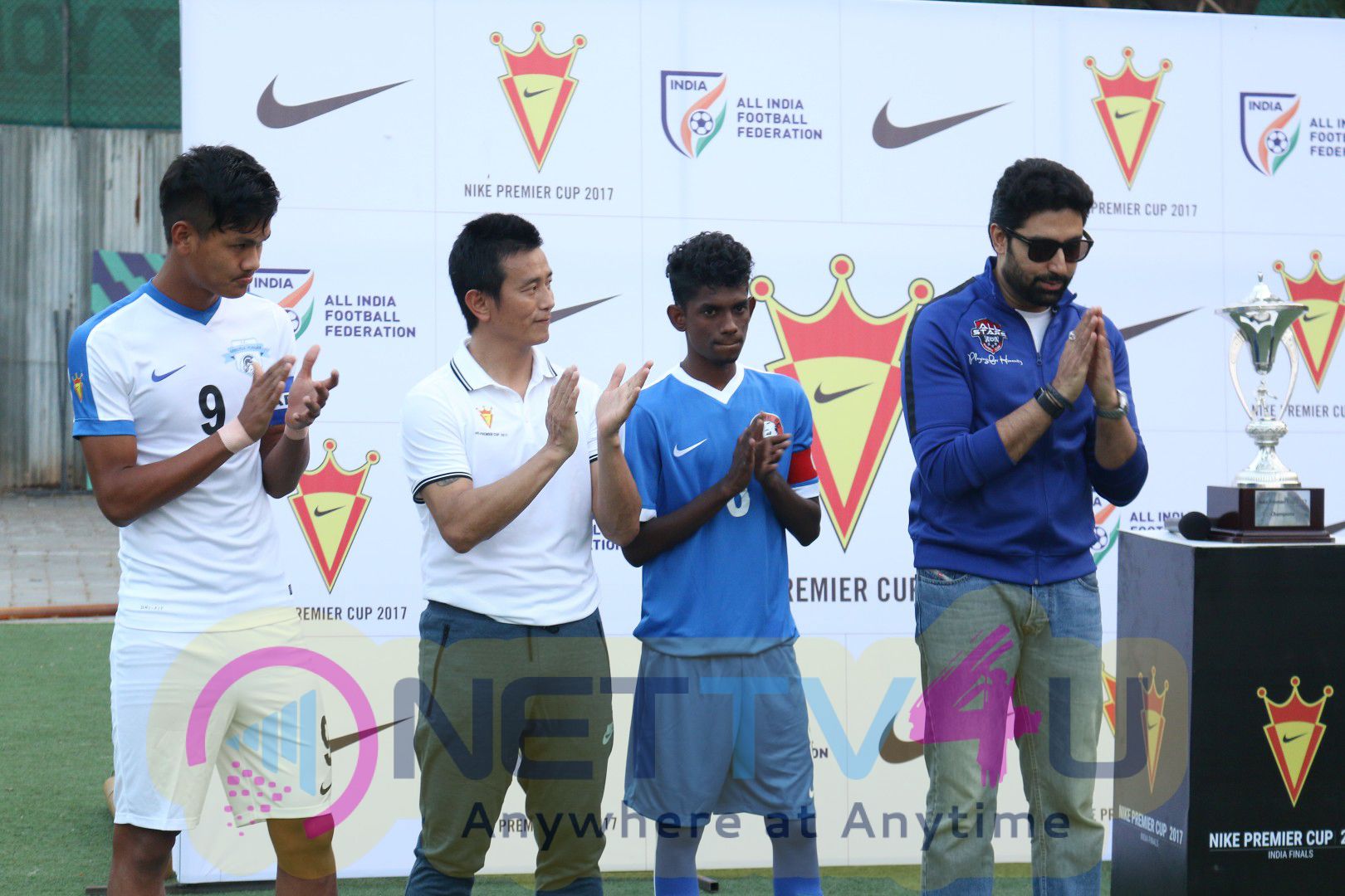 Abhishek Bachchan Graces Nike Premiere Cup U 16 Football Tournament Exhibition Match Recent Good Looking Stills Hindi Gallery
