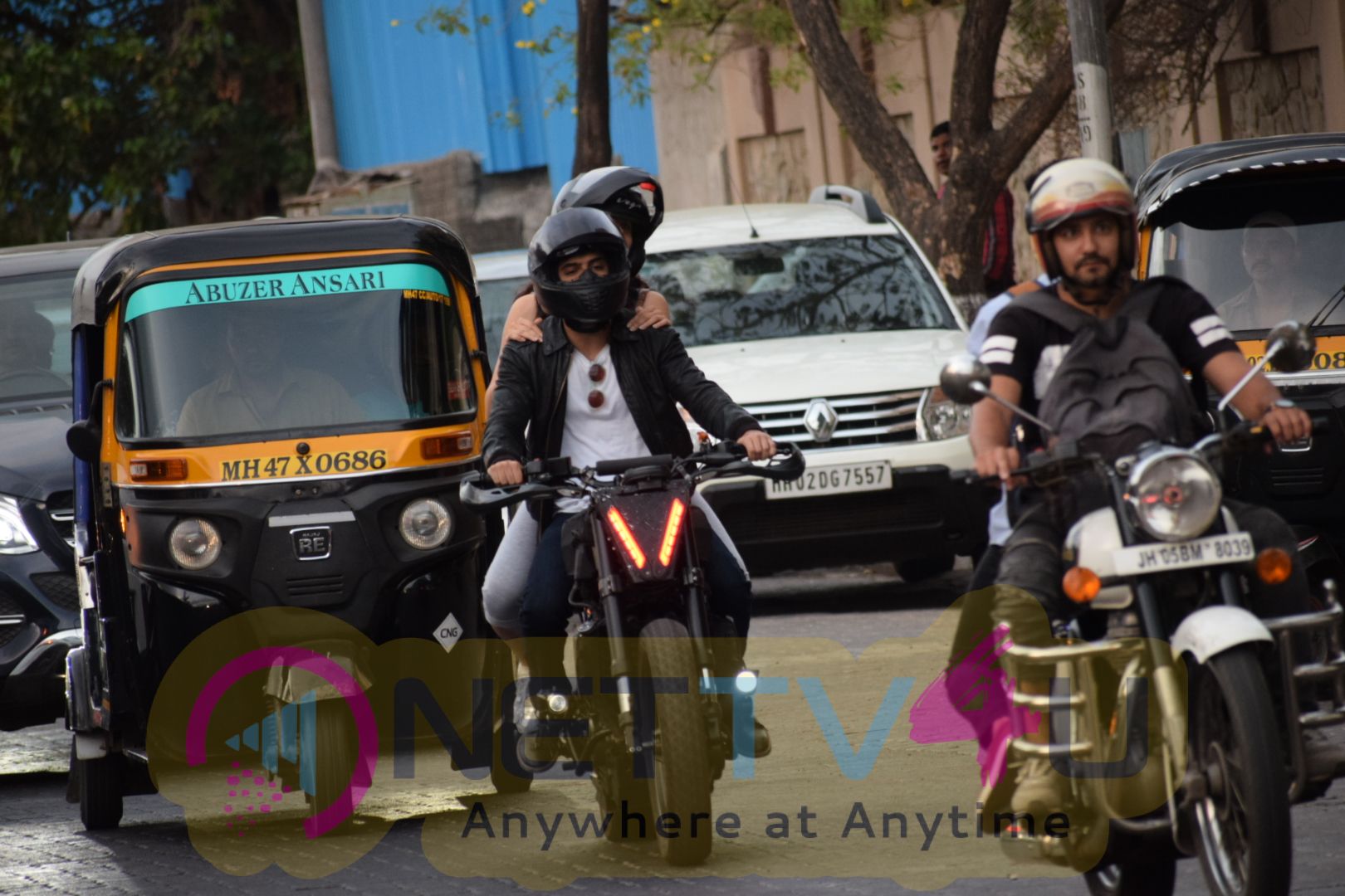 Harshvardhan Kapoor With Taapsee Pannu Riding Bike Promotion Stills Hindi Gallery
