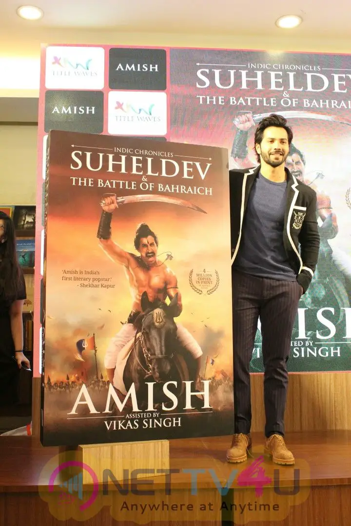 Varun Dhawan At The Launch Of Amish Tripati's New Book Suheldev At Title Waves In Bandra Images Hindi Gallery