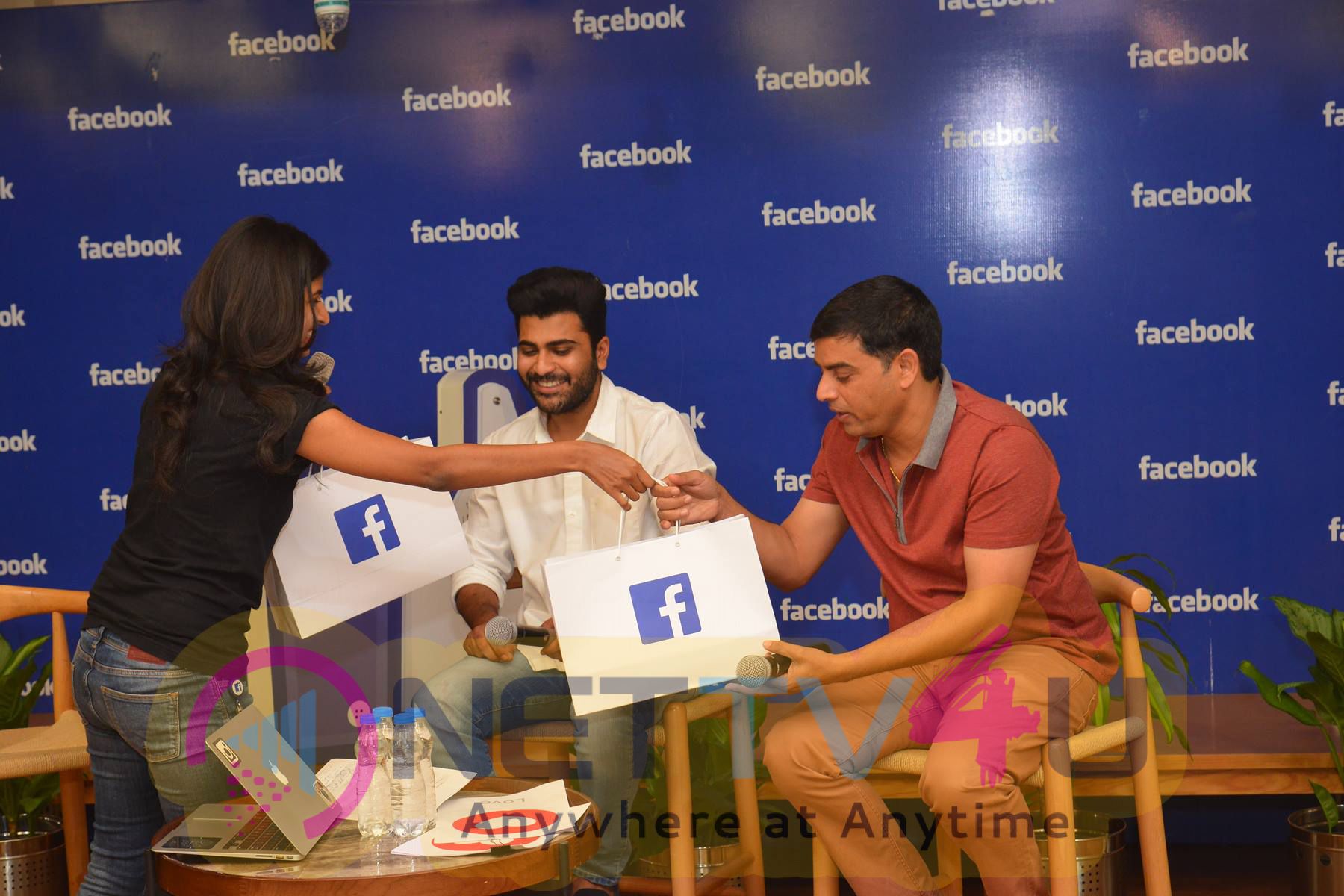 Dil Raju And Sharwanand At Facebook Hyderabad Office Photos Telugu Gallery