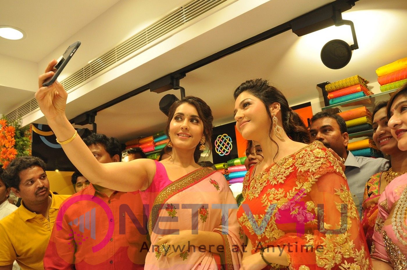 Actress Raashi Khanna & Mehrene Kaur Pirzada Launches KLM Fashion Mall At Nellore Stills  Telugu Gallery