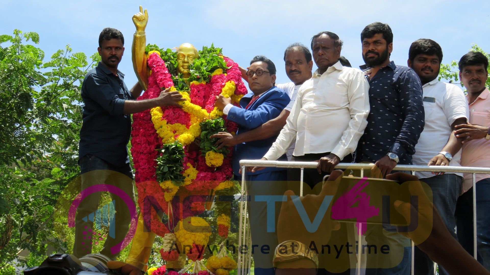 'A Film'Team Paid Respect To Ambedkar Statue Images Tamil Gallery