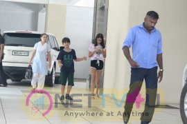 Karishma Kapoor's Daughter Samiera And Son At Thier Grand Mother's House In Bandra Images Hindi Gallery