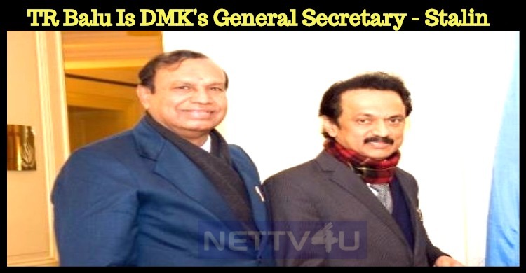 TR Balu Gets Promoted As DMK's General Secretary!