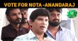 Anandaraj Campaigns For NOTA! Tamil News