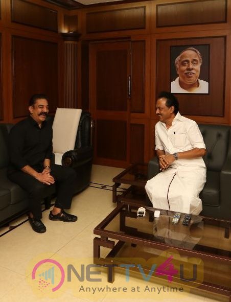 Mr Kamal Haasan's Meeting With M. K. Stalin Pics Tamil Gallery