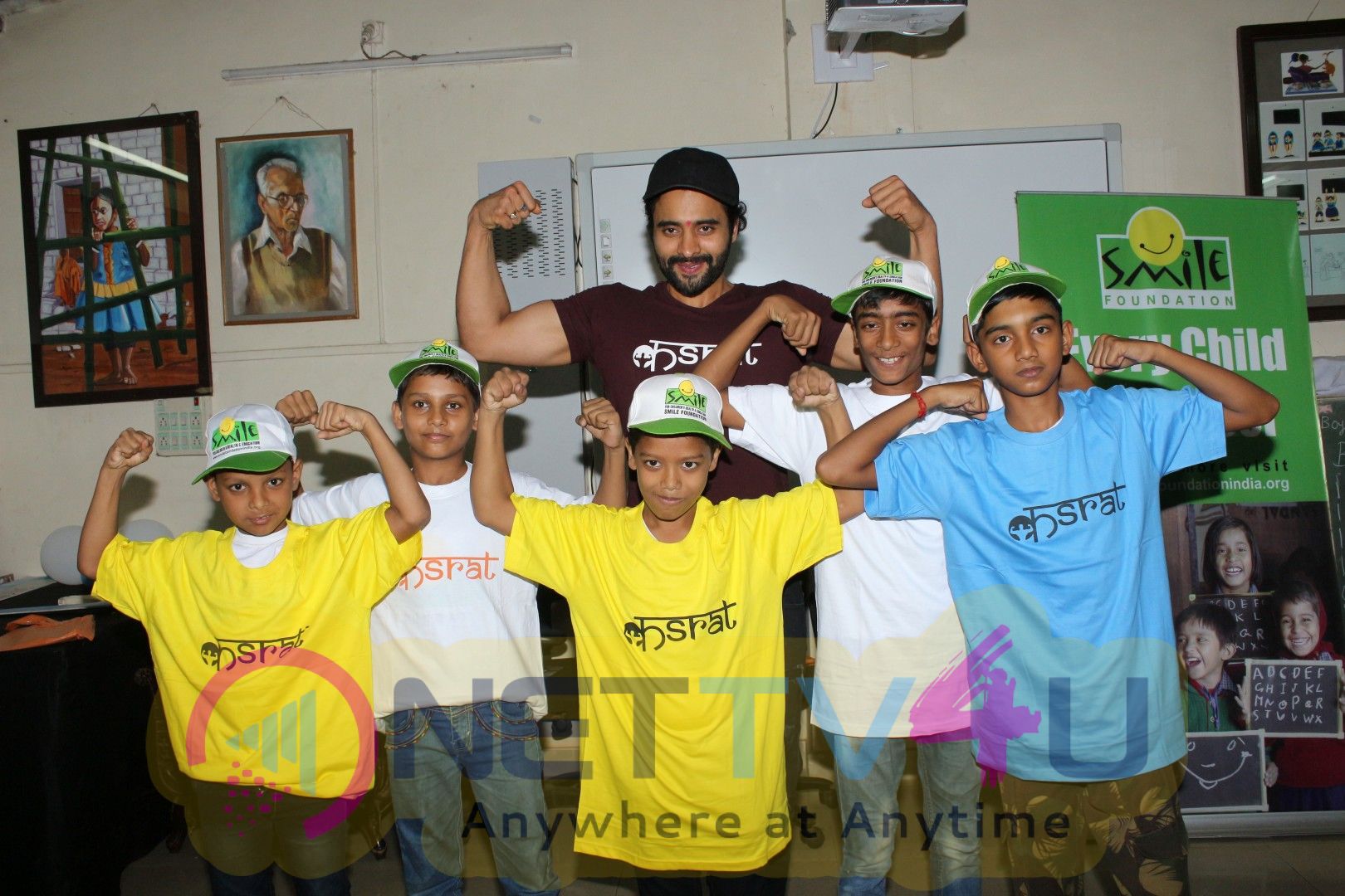 Jackky Bhagnani Meet Smile Foundation Kids To Celebrate Children Day  Pics Hindi Gallery