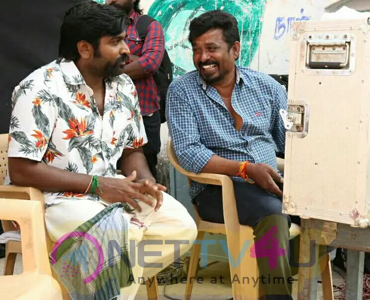 Actor VijaySethupathi Birthday Celebration At Karuppan Movie Spot Stills Tamil Gallery