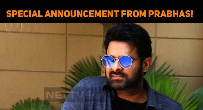 Special Announcement From Prabhas!