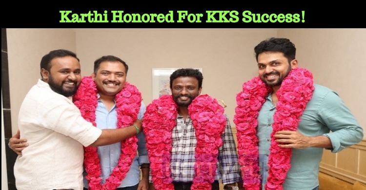 Karthi Honored For KKS Success!