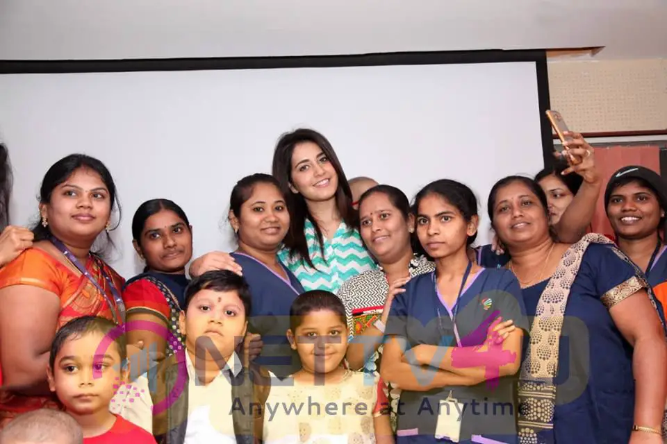 Actress Raashi Khanna At Rainbow Children's Hospital Stills Telugu Gallery