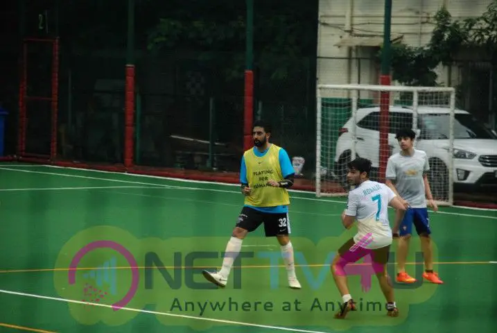 Abhishek Bachchan Came At Playing Football Hindi Gallery
