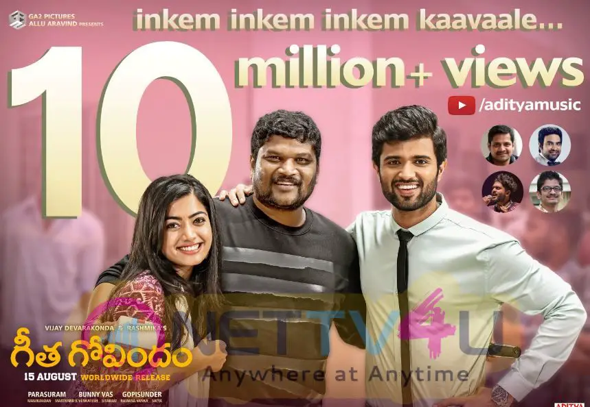 Geetha Govindam Song Got 10 Million Views Rocking HD Poster  Telugu Gallery
