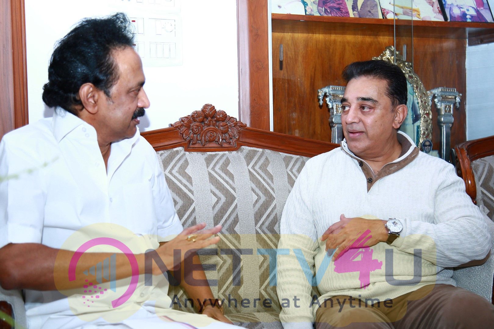 Mr Kamal Haasan's Meeting With DMK Chief M Karunanidhi And DMK Working President MK Stalin Pics Tamil Gallery