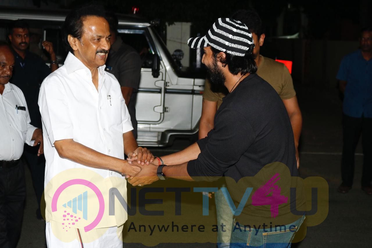 MK Stalin Meets Ratchasan Movie Team Stills  Tamil Gallery
