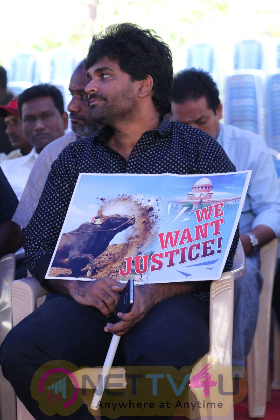 Nadigar Sangam Jallikattu Support Protest Photos Tamil Gallery