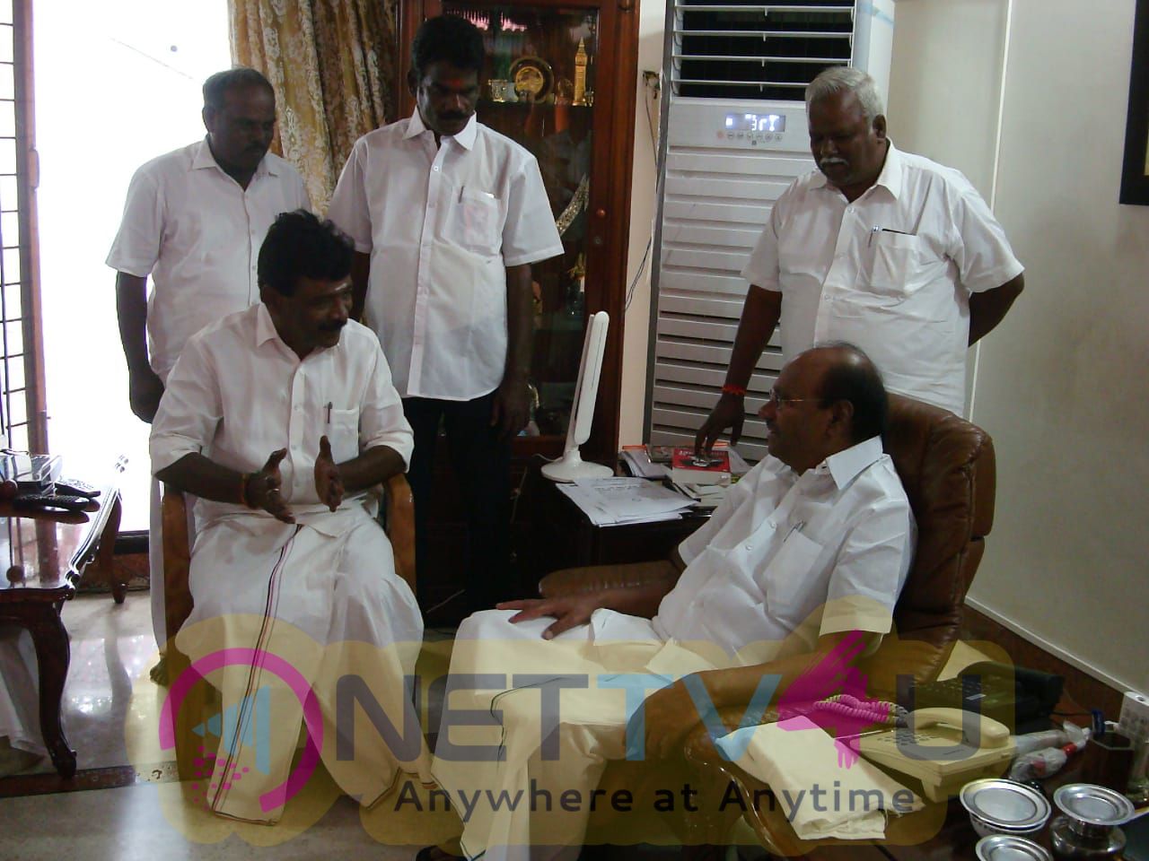 DMDK Sudheesh & Other Politicians Meet Dr Ramadoss At His Home  Pics Tamil Gallery