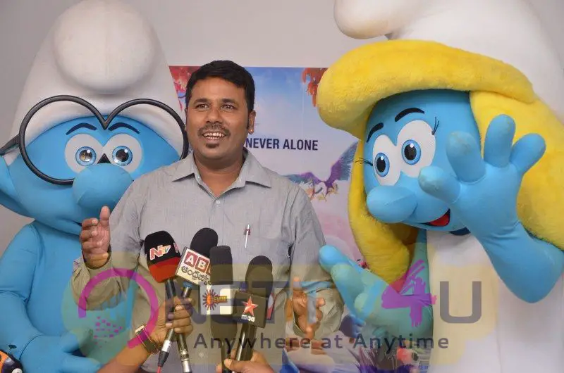 Smurfs The Lost Village Movie Press Meet Pics Telugu Gallery