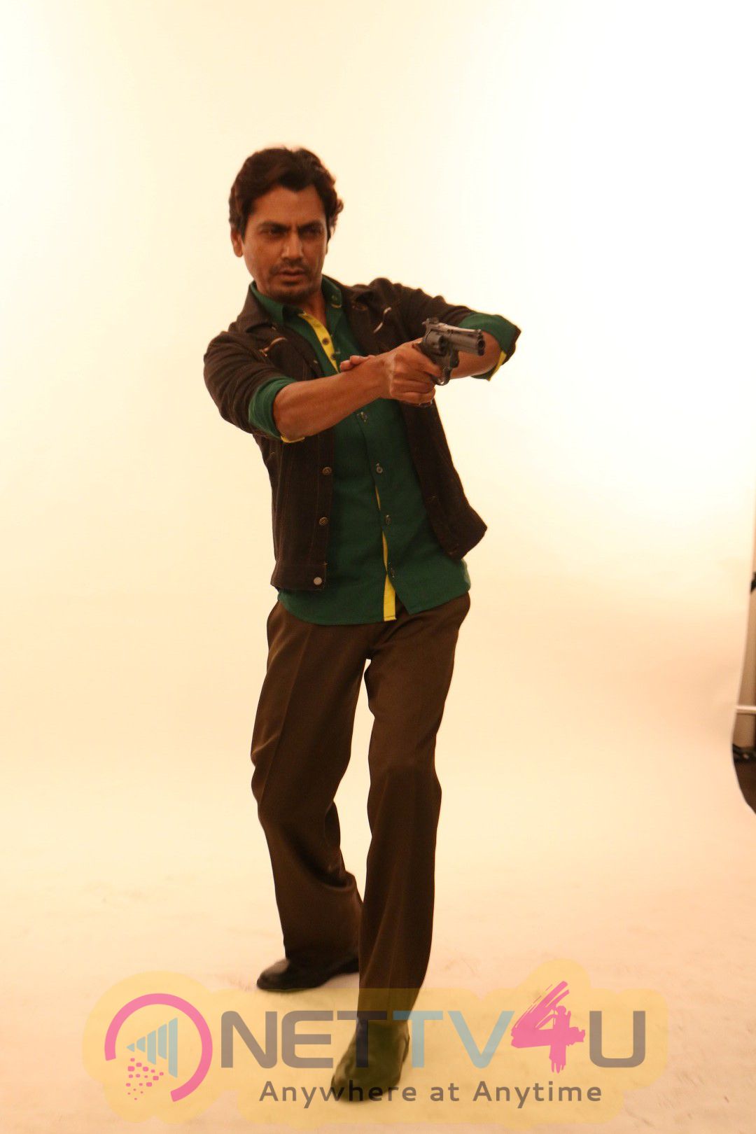 Shooting For His First Movie Poster Of His Upcoming Film Babumoshai Bandookbaaz Stills Hindi Gallery