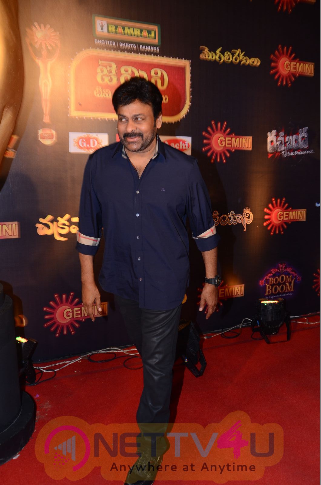 Actor Chiranjeevi Stills  At Gemini TV Puraskaralu 2016 Telugu Gallery