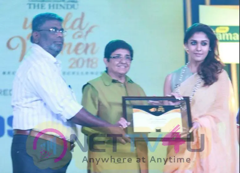 Nayanthara Won The Award For Excellence In Entertainment At The The Hindu World Of Women 2018 Awards Pics Tamil Gallery