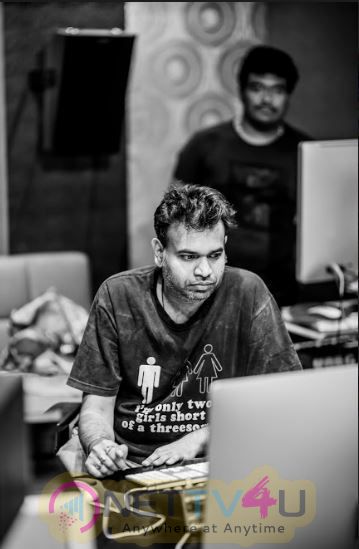 Premji Amaran Composing A New Song For The Movie RK Nagar Audio Recording Pics Tamil Gallery