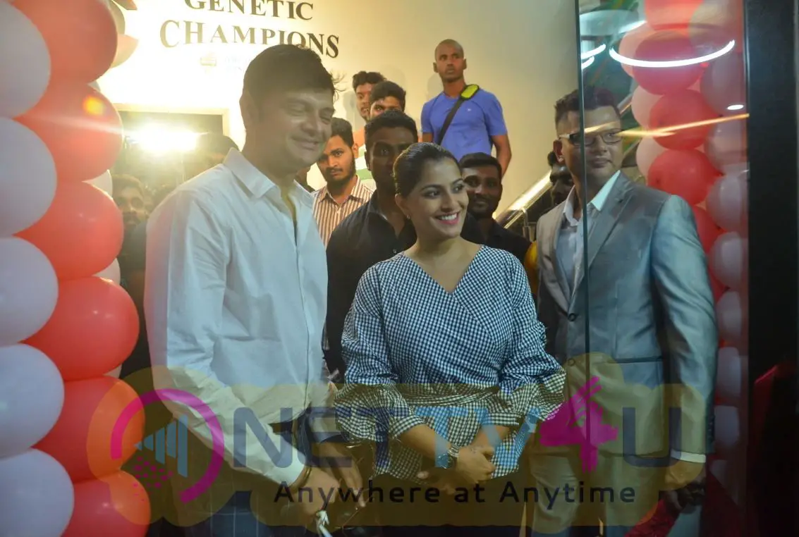 Actress Varalaxmi Sarathkumar Launches Genetic Champions Fitness Studio Stills Tamil Gallery