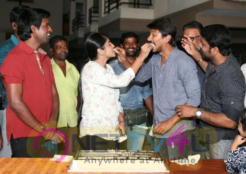 Actor Udhayanidhi Stalin Celebrated His Birthday At The Sets Lyca Productions Gaurav Narayanan Movie Shoot Tamil Gallery
