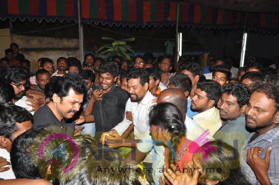 Actor Karthi's Attended His Fan Funeral Images Tamil Gallery